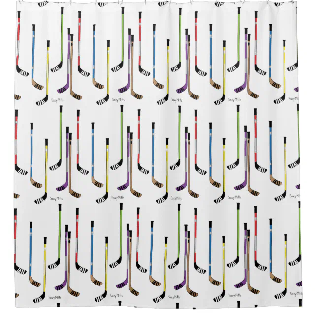 Hockey Sticks Shower Curtain Zazzle