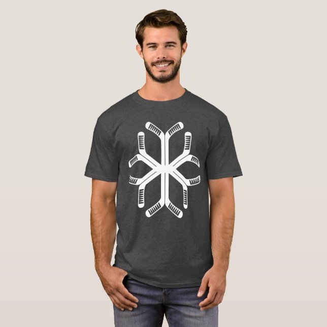 Hockey Sticks Snowflake Tee (Front Full)