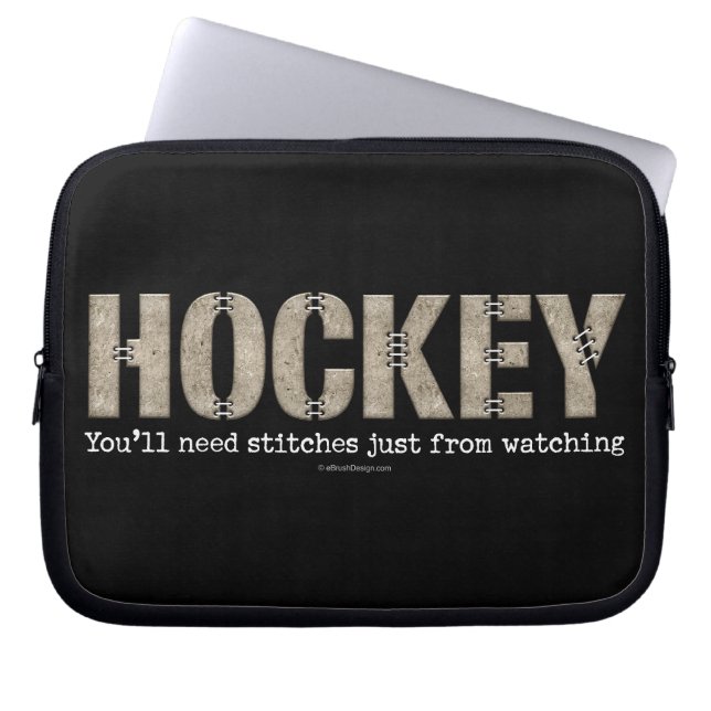 Hockey Stitches Laptop Sleeve (Front)