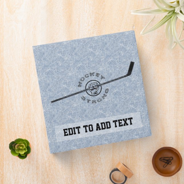Hockey Strong Trading Card Album, Customizable 3 Ring Binder | Zazzle