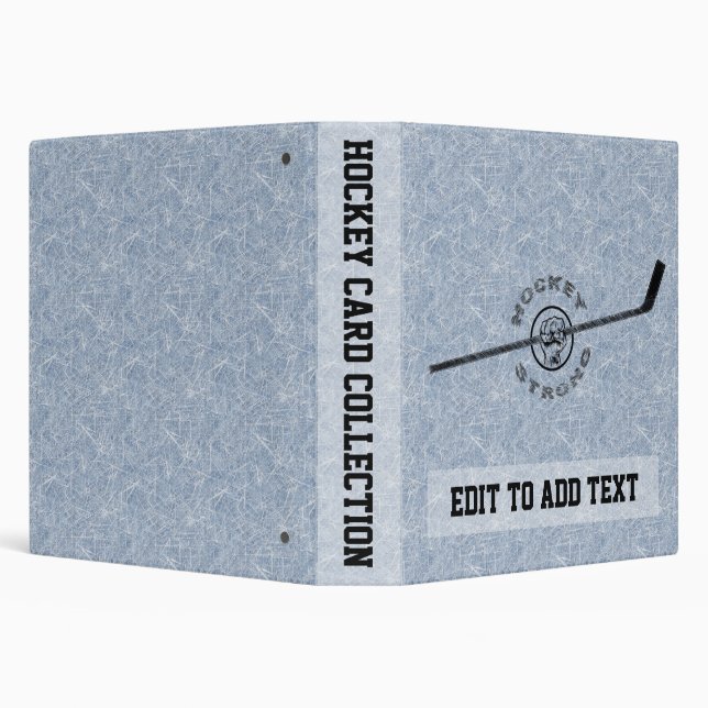 Hockey Strong Trading Card Album, Customizable 3 Ring Binder | Zazzle