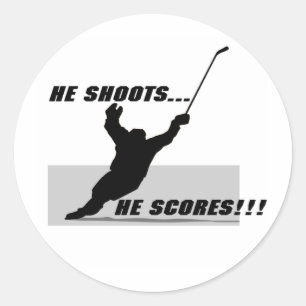 Hockey T-shirts and Gifts. Classic Round Sticker
