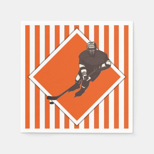 Hockey Team Orange Napkins