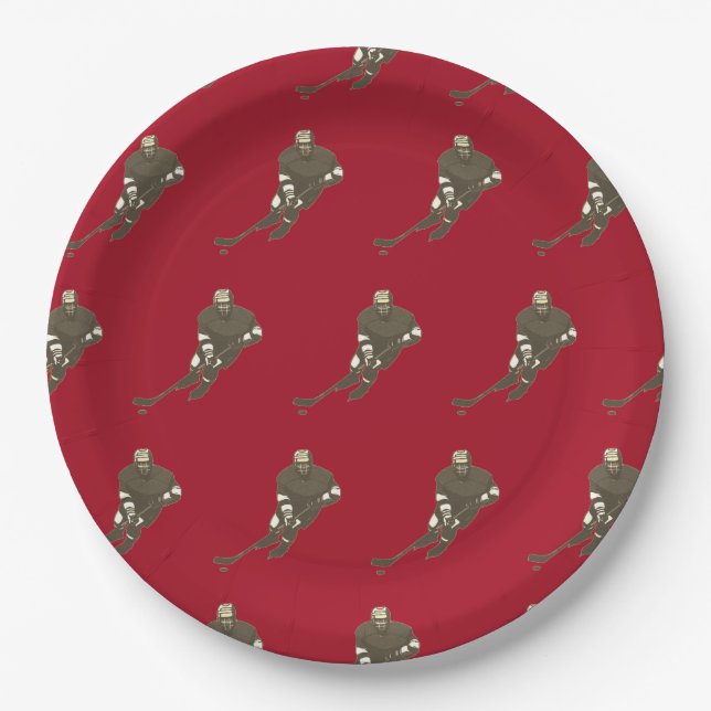 Hockey Team Paper Plates (Front)