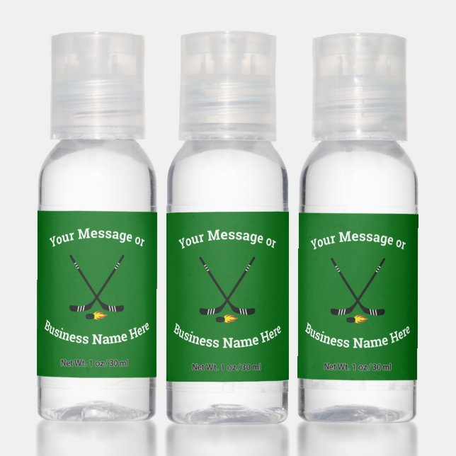 Hockey Team Sports Name Logo Message Hand Sanitizer (Set)