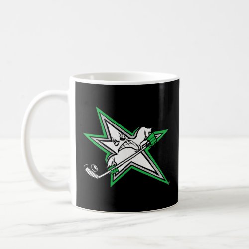 Hockey Texas Fans Star Logo Player Mascot Cartoon  Coffee Mug