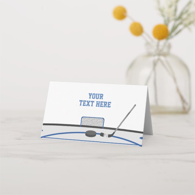 Hockey Theme Place Tent Cards (Front)