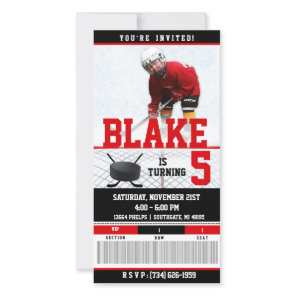 Hockey Ticket Invitation| BIRTHDAYS