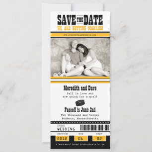 Hockey Ticket Wedding Save the Date