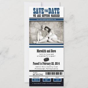Hockey Ticket Wedding Save the Date