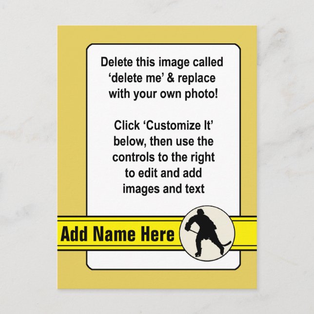 Hockey Trading Card Template (Front)