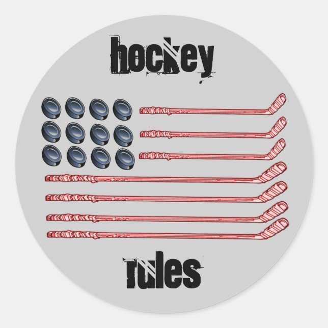 HOCKEY USA CLASSIC ROUND STICKER (Front)