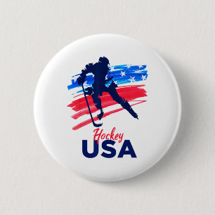 Hockey Usa Support The Team Shirt Usa Ice Hockey L Button