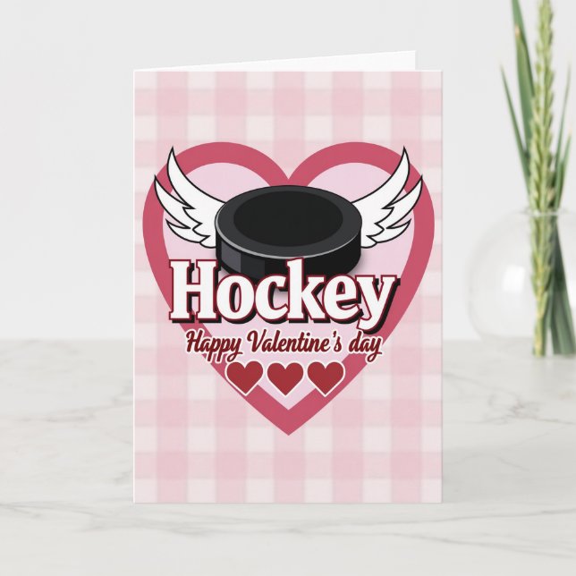Hockey Valentine Love Card (Front)