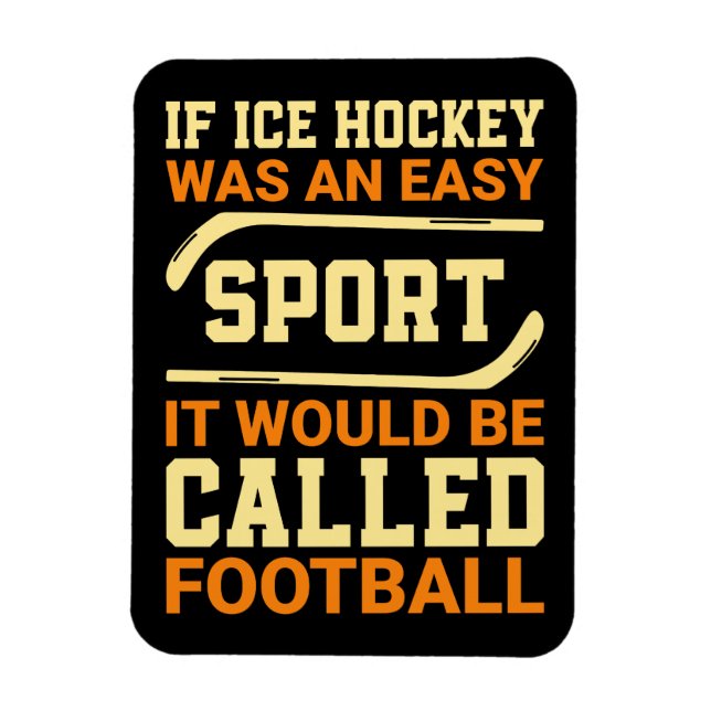 Hockey Versus Football  Magnet (Vertical)
