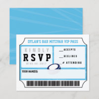 HOCKEY VIP REPLY CARD Bar Bat Mitzvah Invitation