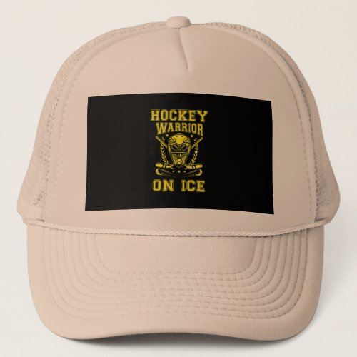 hockey warrior on ice trucker hat