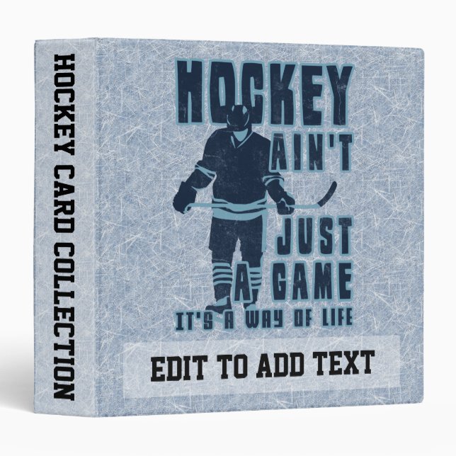 Hockey Way of Life Card Album, Customizable Binder (Front/Spine)