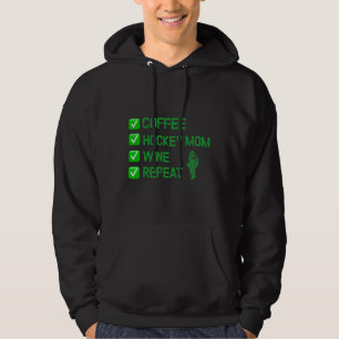 Hockey Wine Mom Drink Drinking Alcohol Hoodie