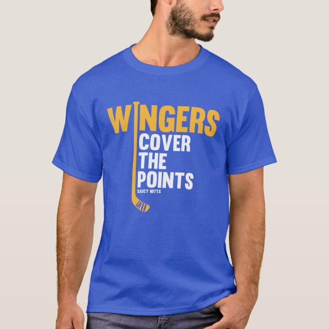 Hockey Wingers Cover The Points T-Shirt (Front)