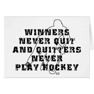 Hockey Winners Never Quit Cards