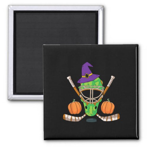 Hockey Witch Hat Lazy Halloween Costume Funny Spor Magnet