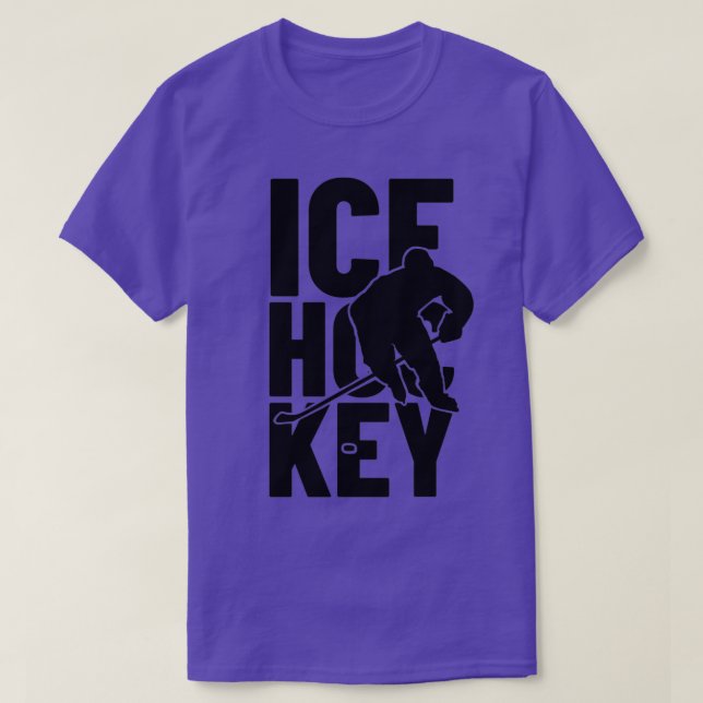 Hockey with ice hockey player and puck T-Shirt (Design Front)