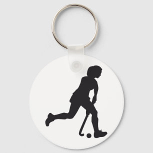 Hockey Woman Keychain