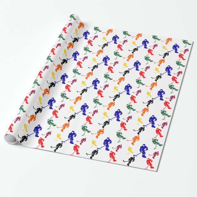 HOCKEY WRAPPING PAPER (Unrolled)