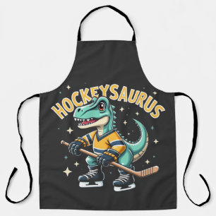 Hockeysaurus Ice Hockey Dinosaur Lovers  Apron