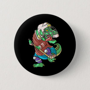Hockeysaurus Kids T-rex Dinosaur With Ice Hockey S Button