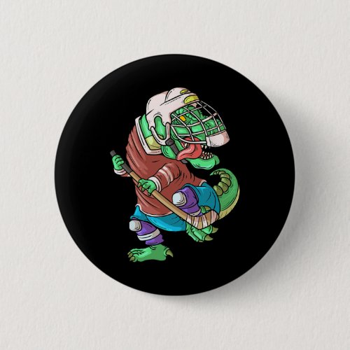 Hockeysaurus Kids T-rex Dinosaur With Ice Hockey S Button