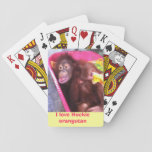 Hockie Orangutan Playing Cards at Zazzle