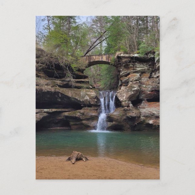 Hocking Hills Ohio Iconic Waterfall Postcard (Front)