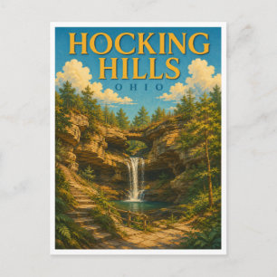 Hocking Hills Ohio Old Man's Cave GeoSaga Postcard