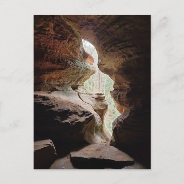 Hocking Hills Ohio Rockhouse Cave Postcard (Front)