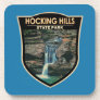 Hocking Hills State Park Ohio Art  Beverage Coaster