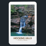 Hocking Hills State Park Ohio Art  Magnet<br><div class="desc">Hocking Hills State Park artwork design. Within the park are over 25 miles of hiking trails,  rock formations,  waterfalls,  and recess caves.</div>