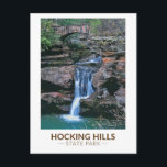Hocking Hills State Park Ohio Art Postcard<br><div class="desc">Hocking Hills State Park artwork design. Within the park are over 25 miles of hiking trails,  rock formations,  waterfalls,  and recess caves.</div>