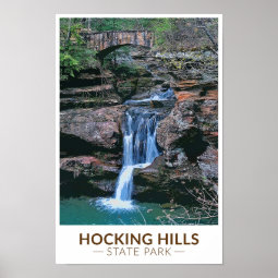 Hocking Hills State Park Ohio Art Poster | Zazzle