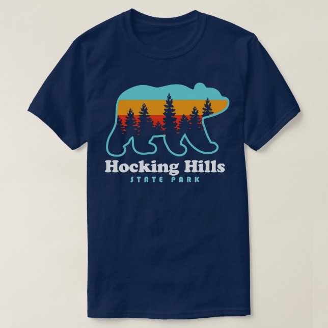 Hocking Hills State Park Ohio Bear T-Shirt (Design Front)