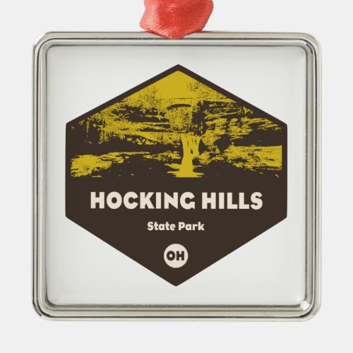 Hocking Hills State Park Ohio Metal Ornament