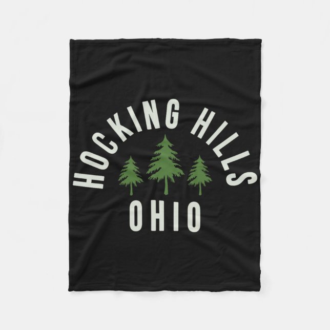 Hocking Hills State Park Ohio Souvenir Hiking  Fleece Blanket (Front)