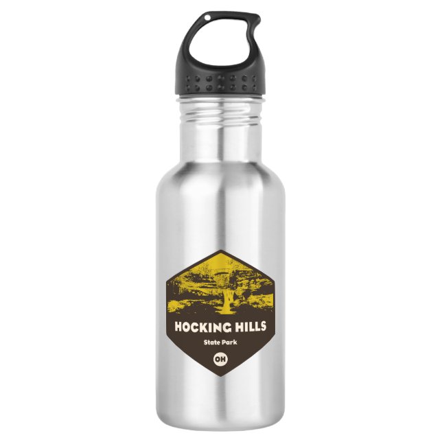 Hocking Hills State Park, Ohio Stainless Steel Water Bottle (Front)