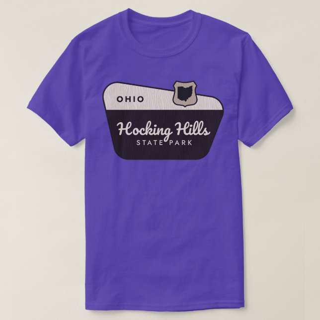Hocking Hills State Park Ohio Welcome Sign T-Shirt (Design Front)