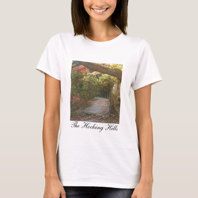 Hocking Hills View From the Bluff at Conkles Hollo T-Shirt (Front)