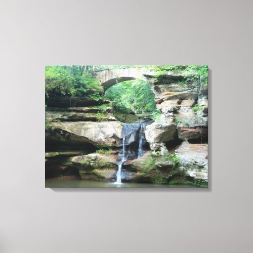 Hocking Hills Waterfall Old Mans Cave Upper Falls Canvas Print
