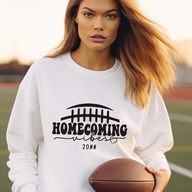 HOCO Homecoming Vibes 1 Reunion Football Game Day Sweatshirt (#hoco #homecoming #footballday)