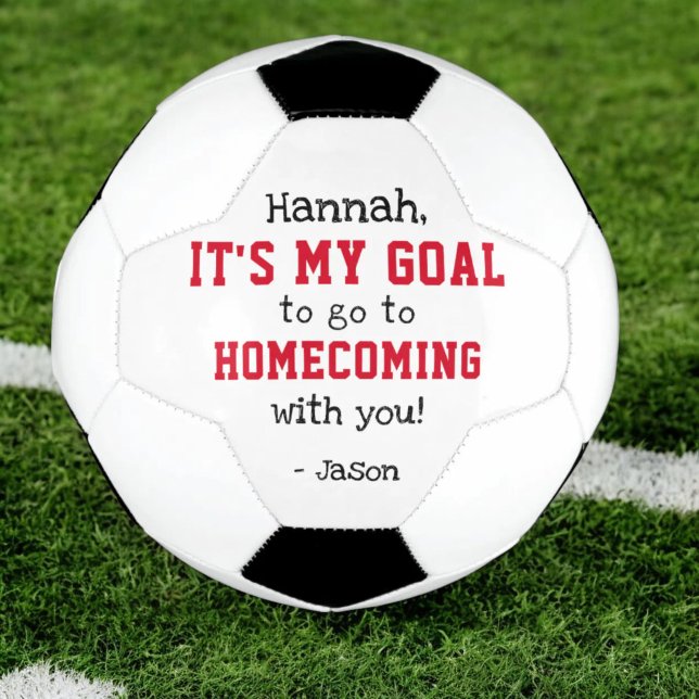 HOCO proposal Promposal Ask To Homecoming Soccer Ball (Creator Uploaded)