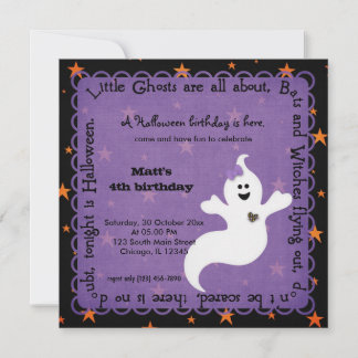 Hocus Focus Ghost Birthday Invitation